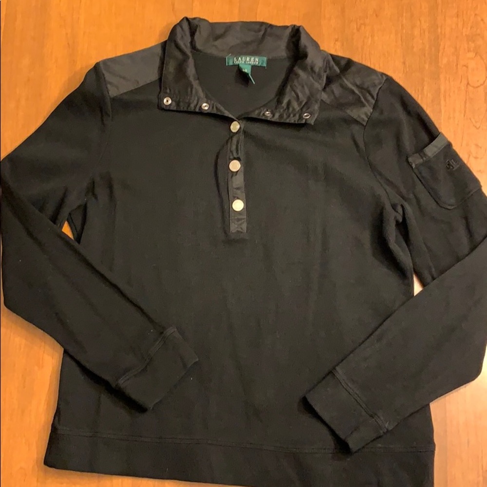 Ralph Lauren black pullover sweater shirt.